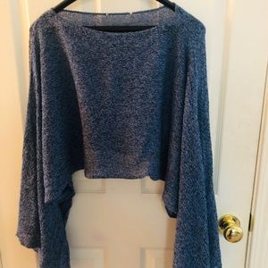 Pullover knit poncho